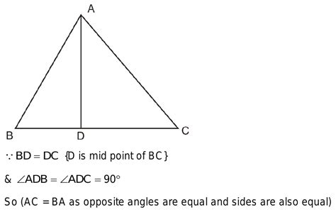 57prove That Abcd Is An Isosceles Triangle If Median Ad Is