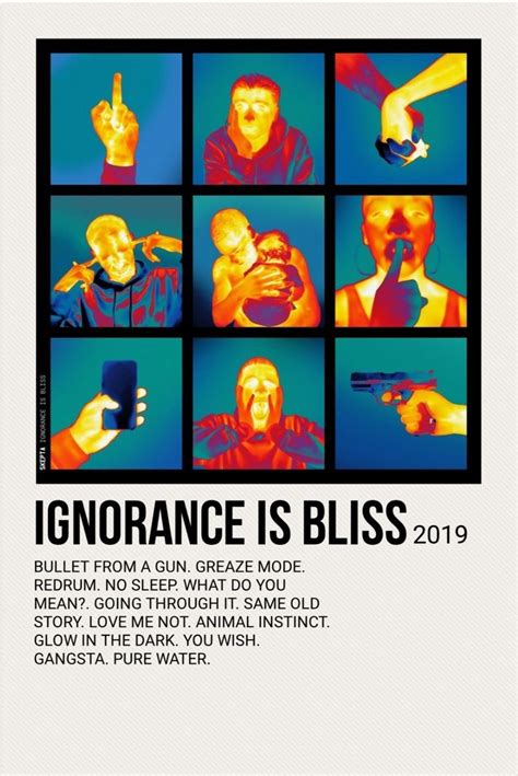 IGNORANCE IS BLISS ALBUM POSTER Music Poster Design Batman Comic