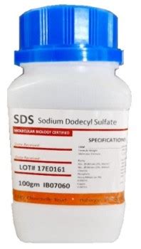 SDS Dodecil Sulfato De Sodio 100g IBI Scientific Pro Lab Mx