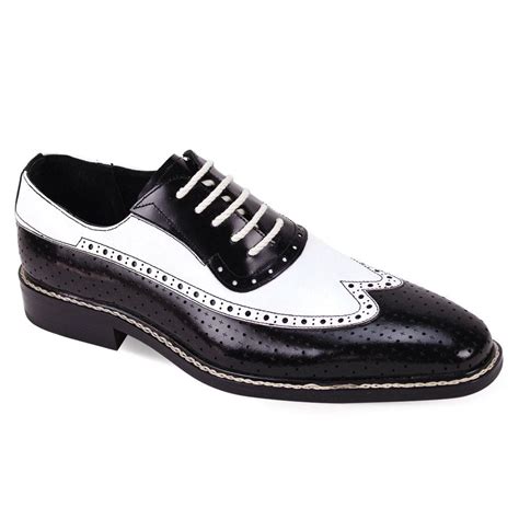 Giovanni Mens Outlet Leather Dress Shoe Wingtip With Perforations