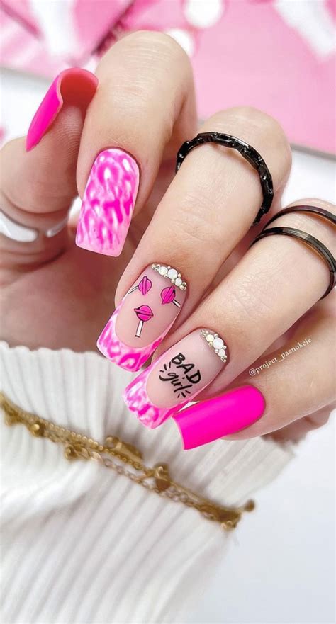 Embrace The Warmth With Radiant Summer Nails Bad Girl Pink Nails