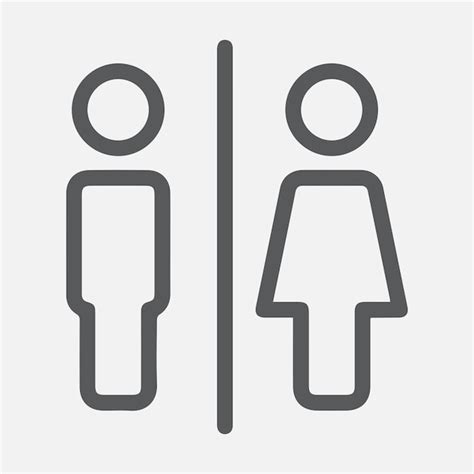 Premium Vector Gender Icons Men And Women Washroom Icons Washroom