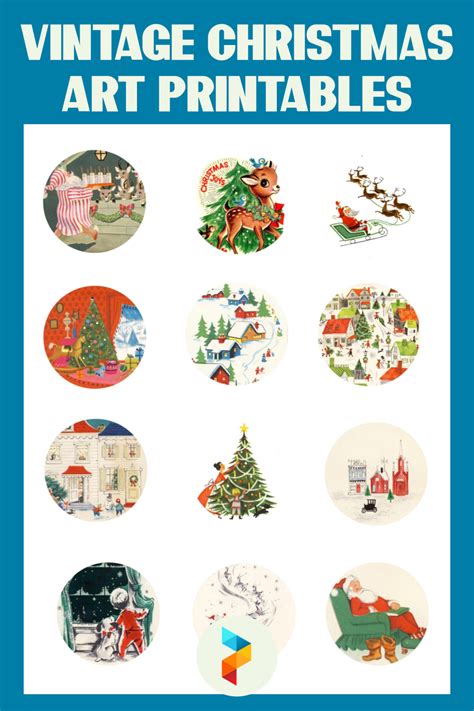 Free Vintage Christmas Printables Templates