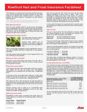 Fillable Online Kiwifruit Hail And Frost Insurance Factsheet Fax Email