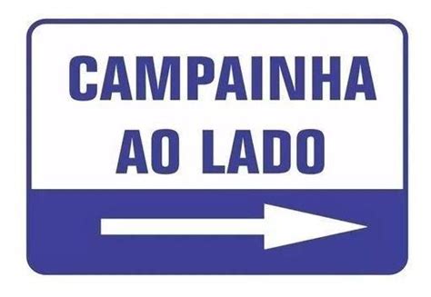 Placa Pvc Campainha Ao Lado Auto adesiva Jaime Placa de Sinalização