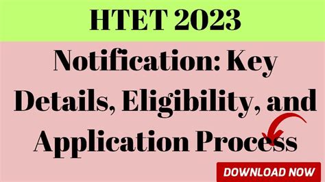 Htet 2023 Notification Exam Date Application Form Eligibility