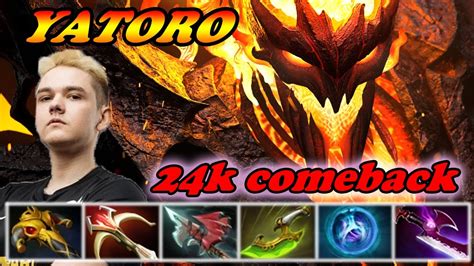 Yatoro Shadow Fiend Carry Epic K Comeback Dota Pro Gameplay Youtube