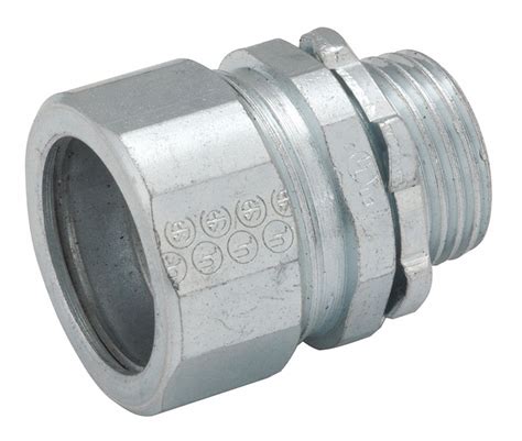 Iron Steel 1 2 In Trade Size Compression Connector For RMC IMC