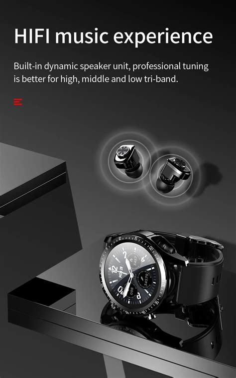 JM03 Headset Smart watch With Earbuds TWS Bluetooth Call Music Control ...