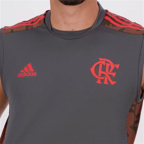 Regata Adidas Flamengo Treino Chumbo Futfanatics