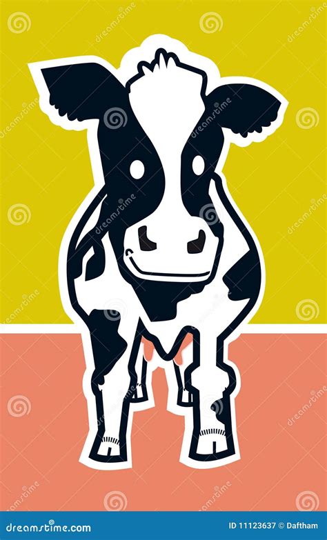 Smiling cow stock illustration. Illustration of sign - 11123637