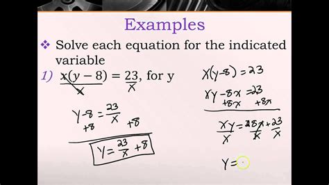 Solving Equations Of More Than One Variable Youtube