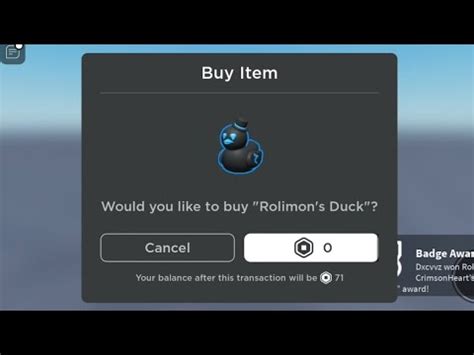 Sniping The Rolimons S Duck Roblox UGC Limiteds YouTube