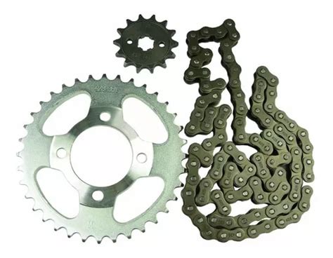 Kit De Sprocket Piñon Y Cadena Italika At 110 Argenta 110 en venta en