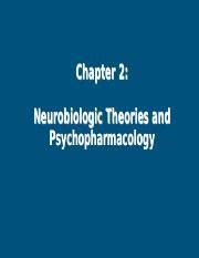 Chapter 2 Pharmacology Pptx Chapter 2 Neurobiologic Theories And