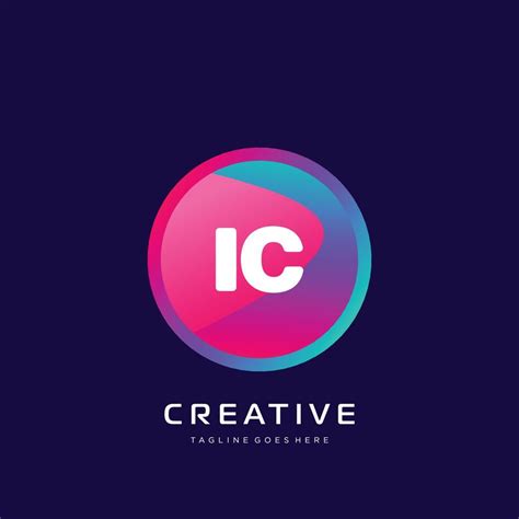 IC initial logo With Colorful template vector. 21810434 Vector Art at ...