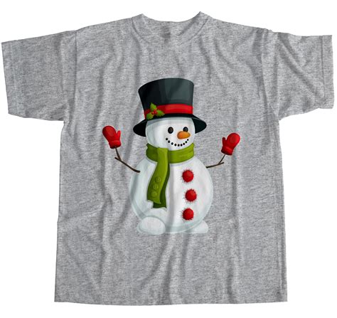 1tee Mens Classic Snowman Christmas T Shirt Ebay
