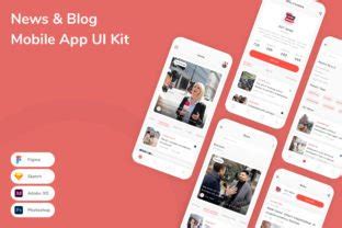 News Blog Mobile App Ui Kit Graphic By Betush Creative Fabrica