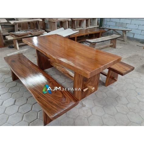 Jual Meja Makan Kayu Trembesi Solidkayu Utuhmeja Kursi Makan Kayu
