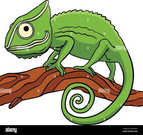 Chameleon Cartoon Colored Clipart Illustration Stock Vector Image & Art ...