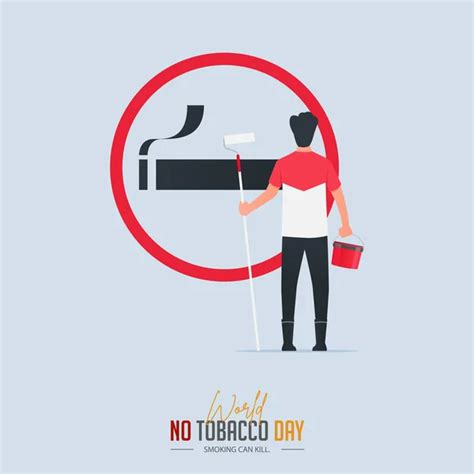 31 de mayo Día Mundial Sin Tabaco diseño de póster Hombre pintar dejar