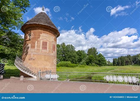 Pil Tower in Pavlovsk Park, St. Petersburg, Russia Stock Image - Image ...