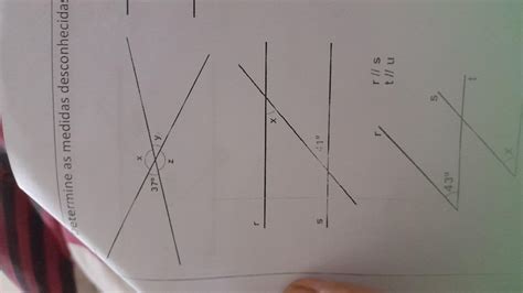 Determine As Medidas Desconhecidas Dos Ngulos Em Cada Uma Das Figura