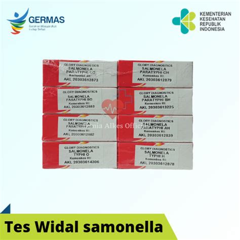 Jual Reagen Widal Salmonella Typhi 1 Set 8 Vial Glory Diagnostics