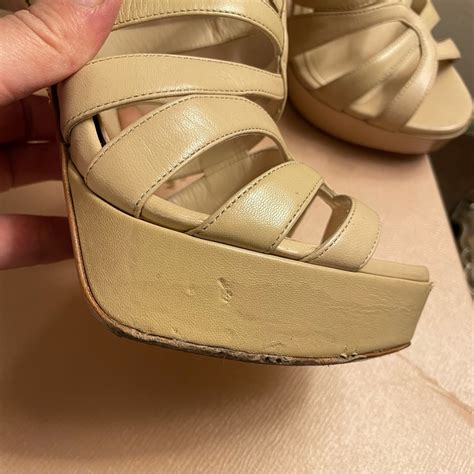 Authentic Prada Nude Platform Heels Gem