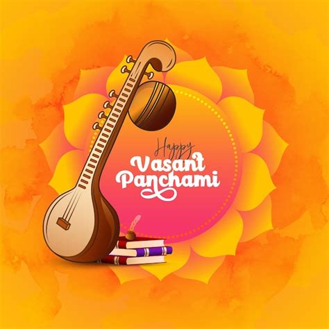 Premium Vector Happy Vasant Panchami Vector Background Design Template