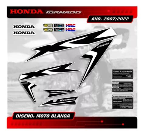 Busca Kit Calcos Honda Xr 250 Tornado Moto Negra Nyb A La Venta En