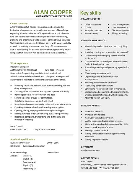 28 Free Administrative Resume Samples And Templates Ms Word Pdf American Templates