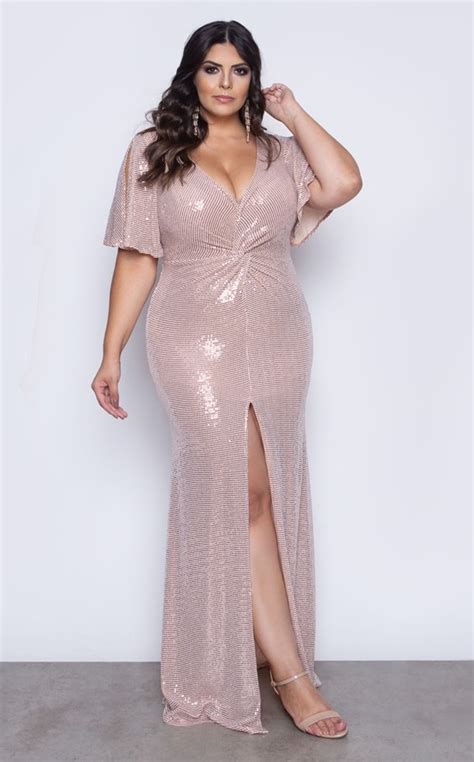 Vestido Madrinha Dourado Plus Size Atelier Yuwa Ciao Jp