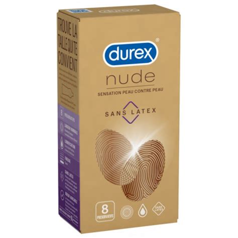 Durex nude sans latex 8 préservatifs Prix