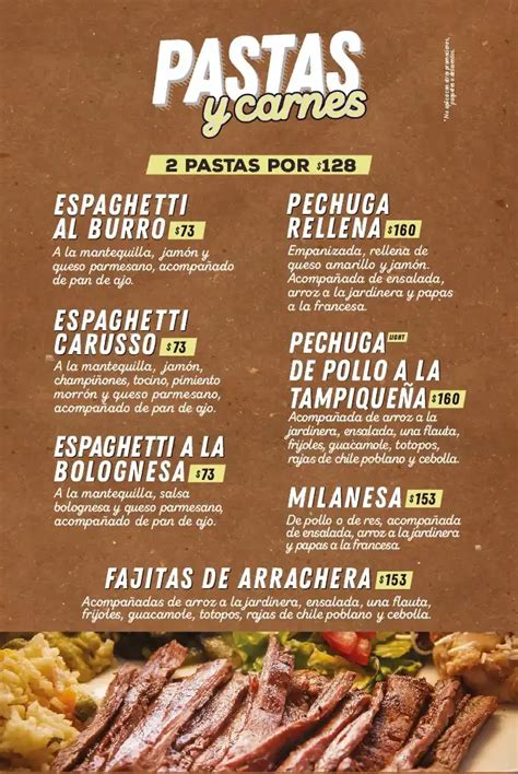 Lupillos Menu Mexico Tarifas Vigentes