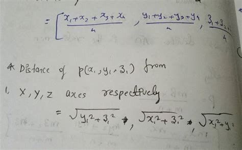 4x1 X2 X3 X4 4y1 Y2 Y3 Y4 4β1 Z2 Distance Of Px1 Y1 Z