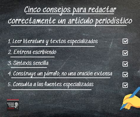 Cinco Recomendaciones Para Redactar Un Artículo Periodístico Correctamente