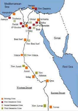 an Illustrative map for the distribution of new cities in Egypt ...