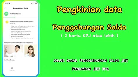 Cara Pengkinian Data Dan Penggabungan Saldo Jht Di Aplikasi Jmo Youtube