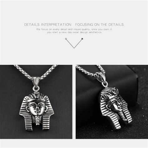 R Tro Vintage Hommes Colliers Pendentifs Pharaon Gyptien Cha Ne