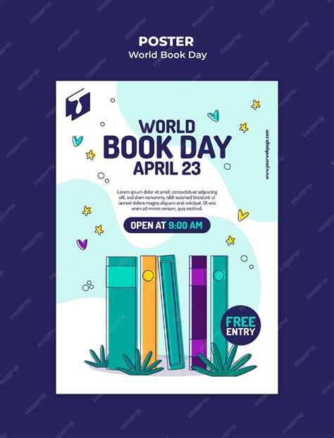 Premium Psd World Book Day Celebration Poster Template