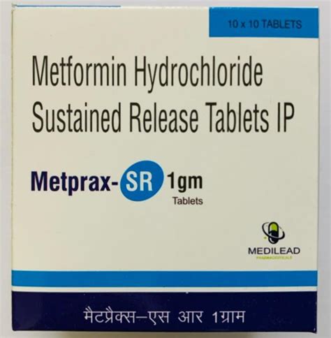 Metprax Sr 1gm Metformin Hydrochloride Sustained Release Tablets IP At