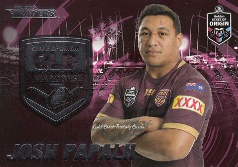 2019 Nrl Traders State Of Origin Stars Soo40 Josh Papalii Qld Gold