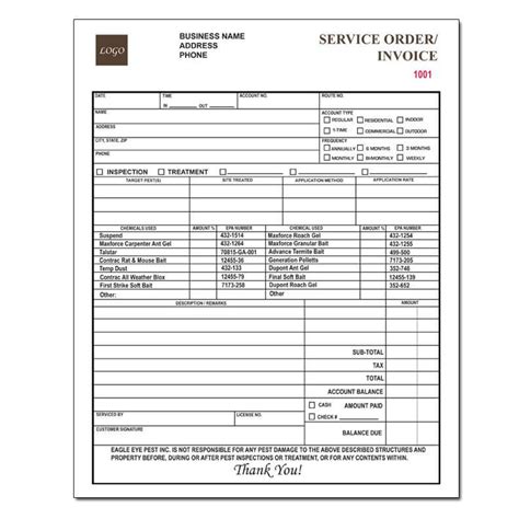 Pest Control Log Sheet Template