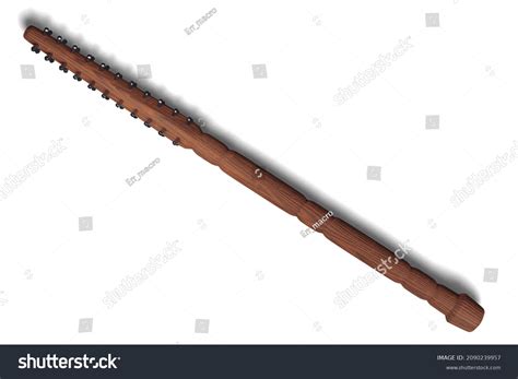 Kanabo Traditional Japanese Samurai Weapon On Stock Illustration