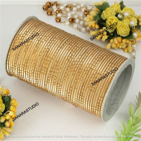 Indian Bollywood Gold Silver Pc Plain Metal Churi Bangles Bracelet