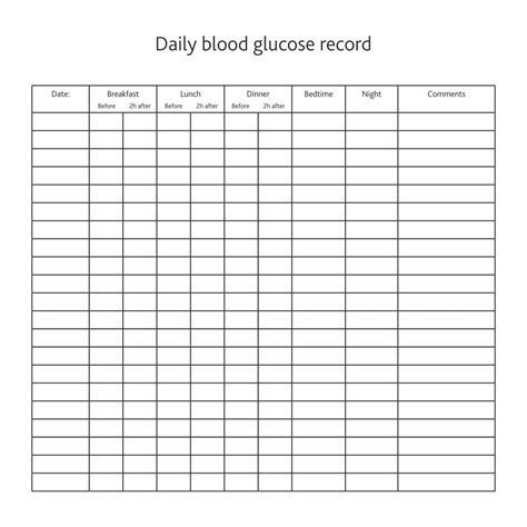 Printable diabetes logsheets – Artofit