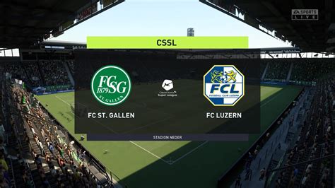 Fifa Fc St Gallen Vs Fc Luzern Cssl Gameplay Youtube