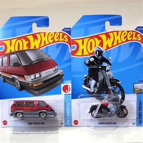Jual Hot Wheels Mattel 1986 Toyota Van Dan Honda Super Cub 100 Original Honda Super Cub