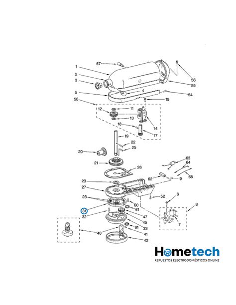 Aro Engranaje Para Batidora KitchenAid Hometech Cl